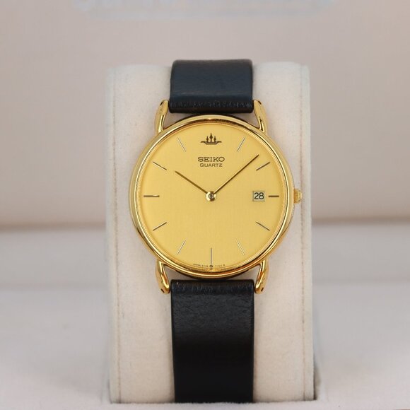 Seiko Galaxy Classic Quartz Vintage 1990s Champagne Dial - Yellow Gold